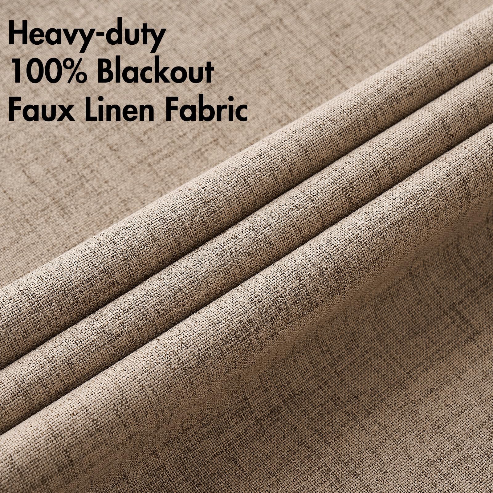 MIULEE blackout linen look drapes create a timeless living room aesthetic