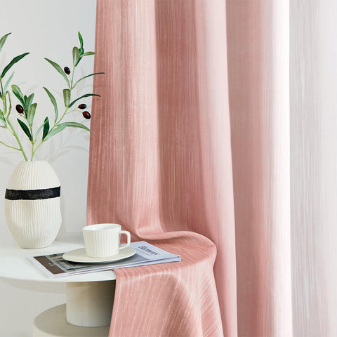 MIULEE blackout curtains with dark backing visible in dim lighting for reference