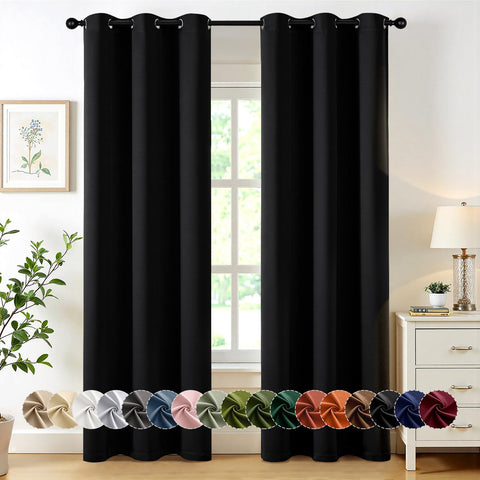 MIULEE blackout curtains panel blocks light for deeper sleep and movie nights.