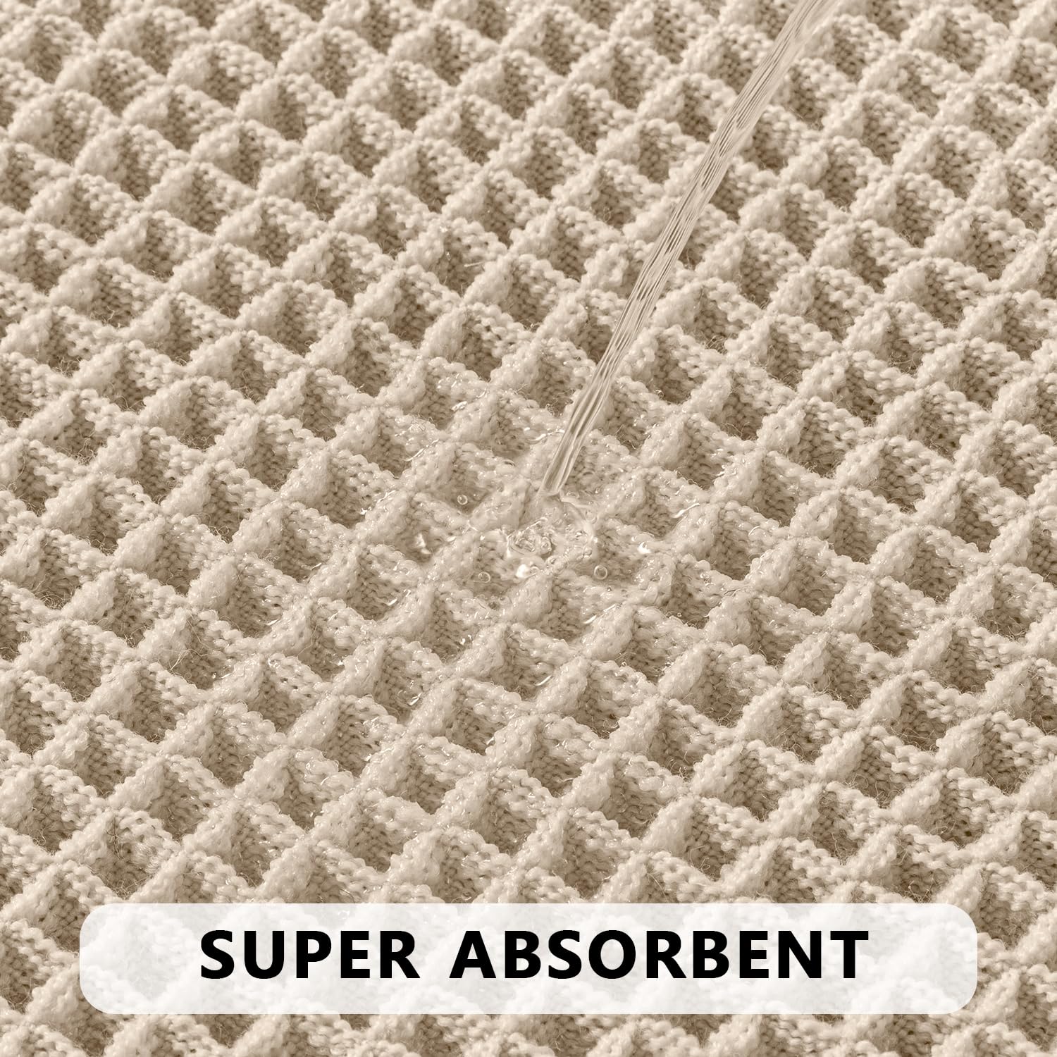 MIULEE boho bath rug with non-slip backing keeps mats secure