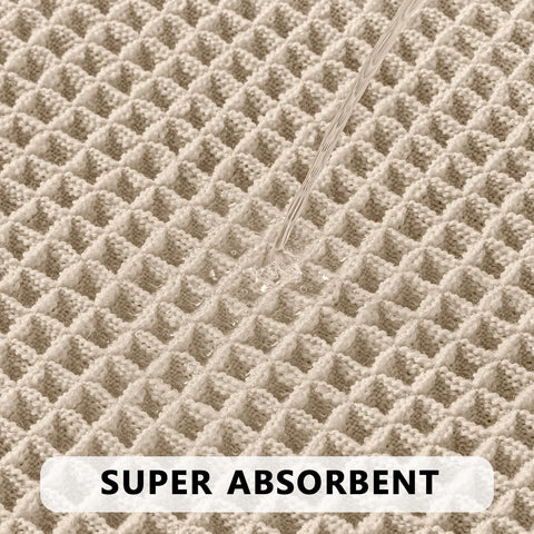 MIULEE boho bath rug with non-slip backing keeps mats secure