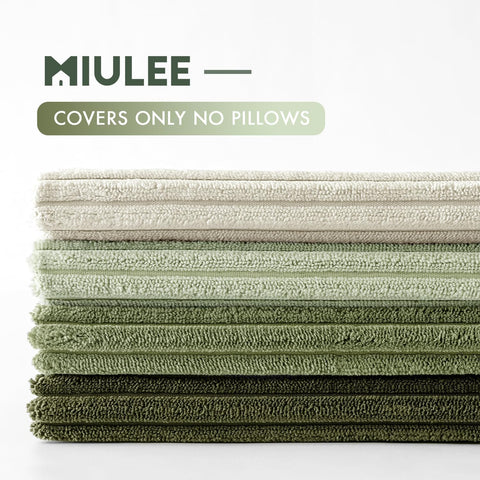 MIULEE 20x20 inch pillow covers displayed on couch for cozy spring vibes
