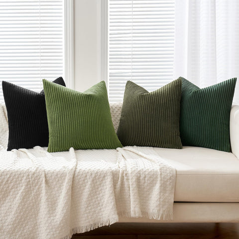 MIULEE boho pine stripe pillow cover adds texture to sofas.
