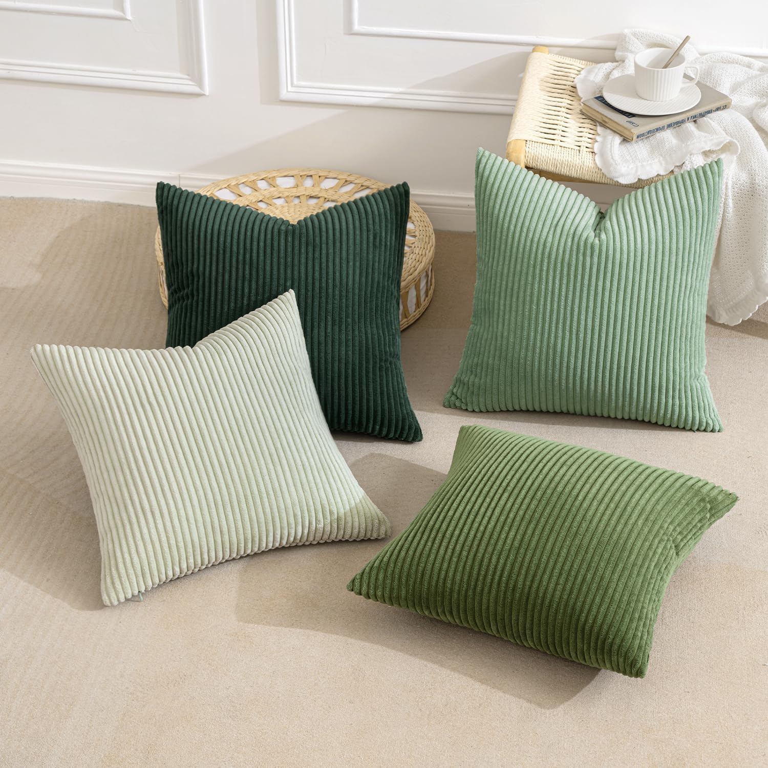 MIULEE corduroy fabric close-up highlighting plush texture and durability