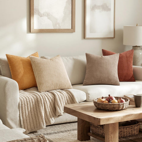 MIULEE terracotta cushion cover with hidden zipper for seamless styling