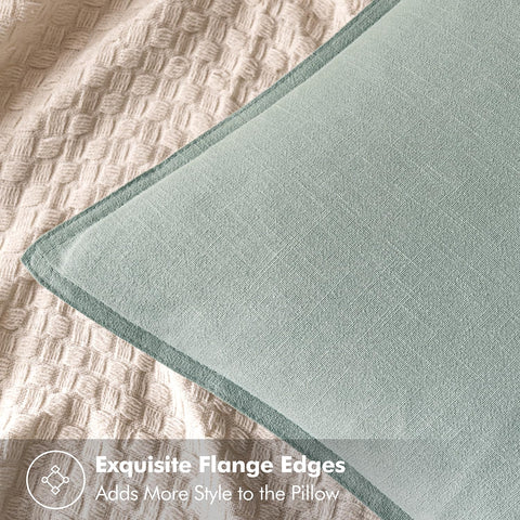 MIULEE boho flange edge pillow cover 20x20 pairs well with rustic living spaces