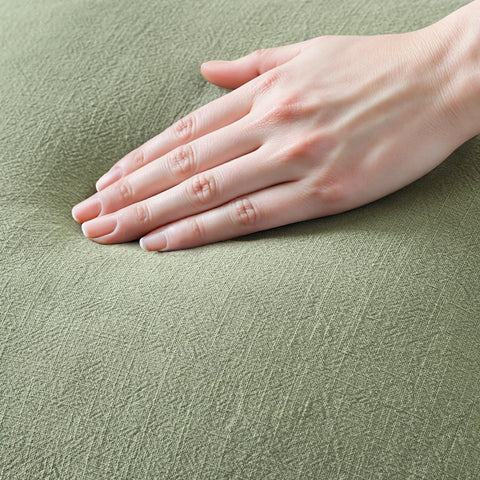 MIULEE boho fringe pillow cover sage green elevates sofa decor with soft texture.