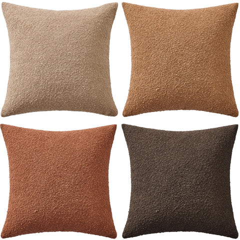 MIULEE Bouclé pillow cover 18x18 with easy care for busy homes
