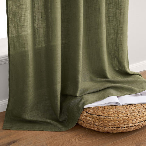 MIULEE burlap-look decor curtains adding texture to the space