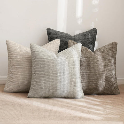 MIULEE chenille pillow cover with hidden zipper offers a seamless look.
