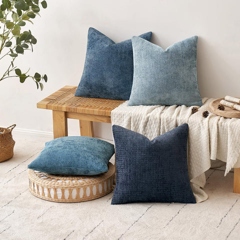 MIULEE chenille cover on bed scene highlights cozy bedroom accent.