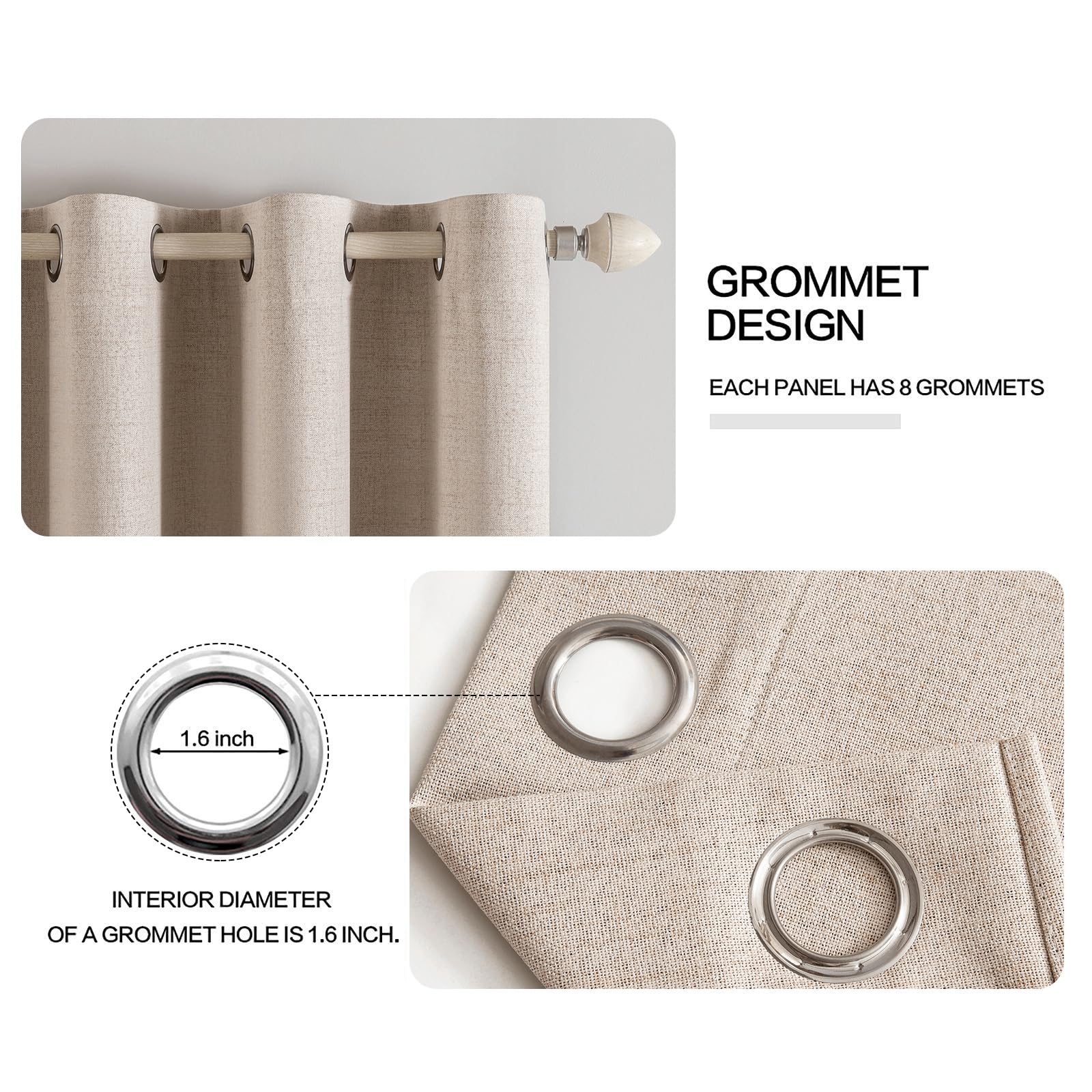 MIULEE classic linen drapes add luxury and vintage charm to living spaces.