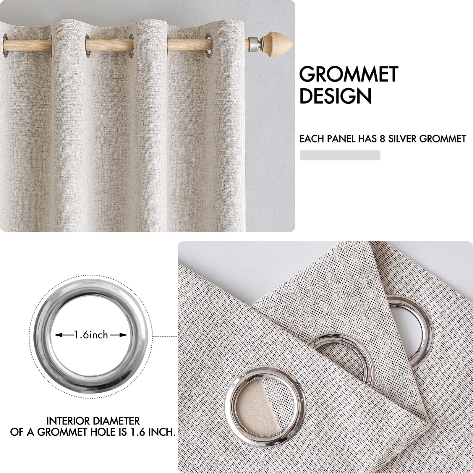 MIULEE linen textured curtains add classic, luxurious decor to any room