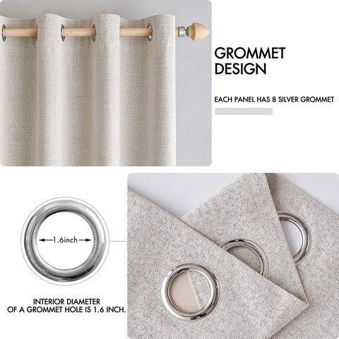 MIULEE linen textured curtains add classic, luxurious decor to any room