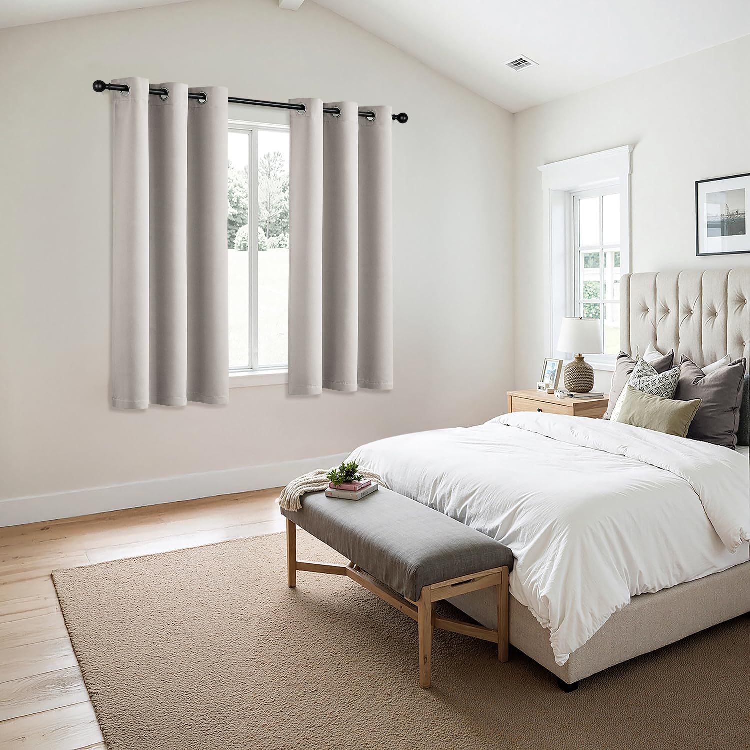 MIULEE Cobblestone blackout curtains winter scene emphasizes warmth retention