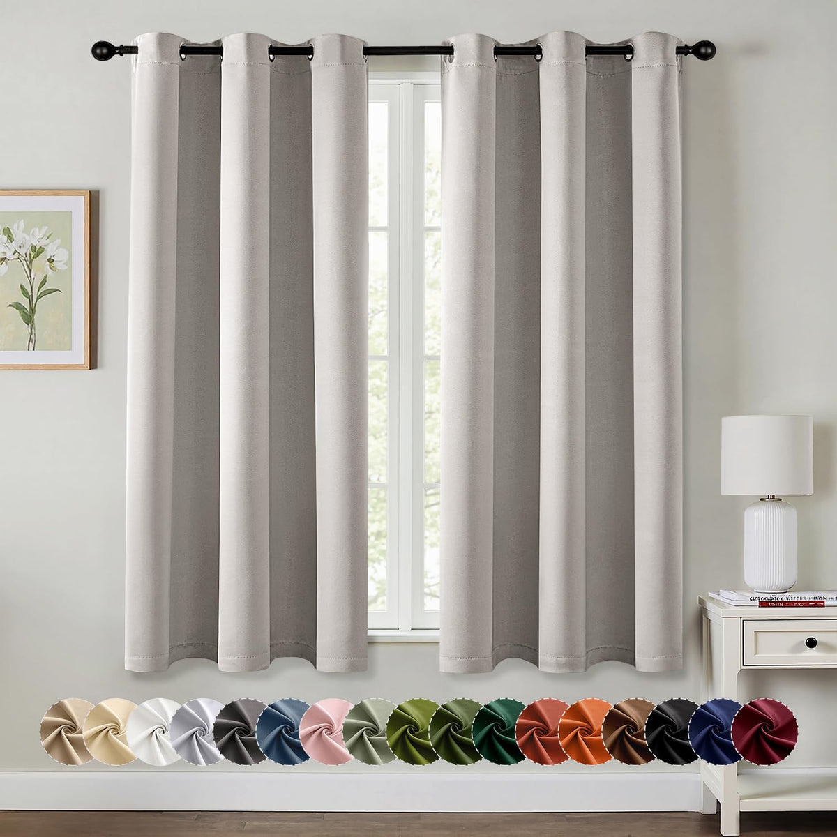 MIULEE Cobblestone blackout curtains packshot shows full coverage for deep sleep