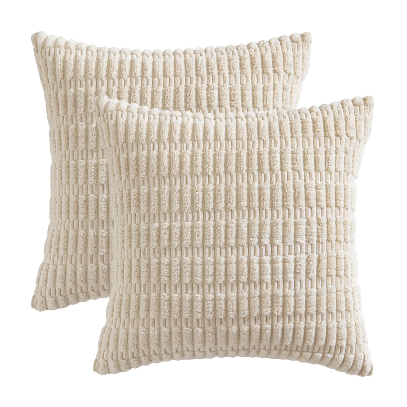 MIULEE corduroy euro sham soft finish emphasizes plush feel