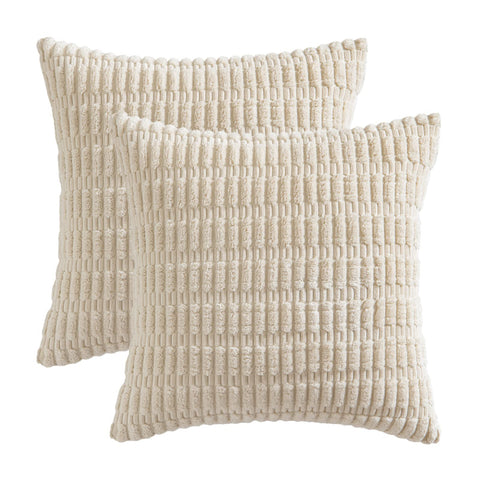 MIULEE corduroy euro sham soft finish emphasizes plush feel