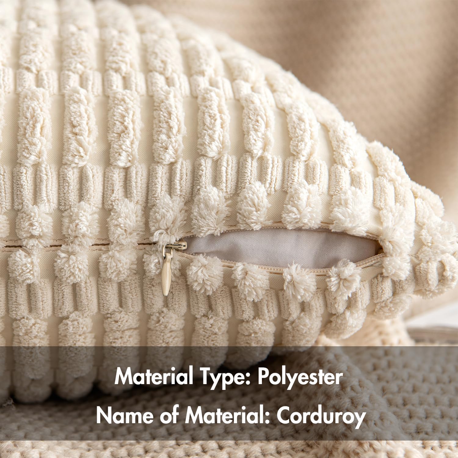 MIULEE corduroy euro sham on bed adds subtle elegance