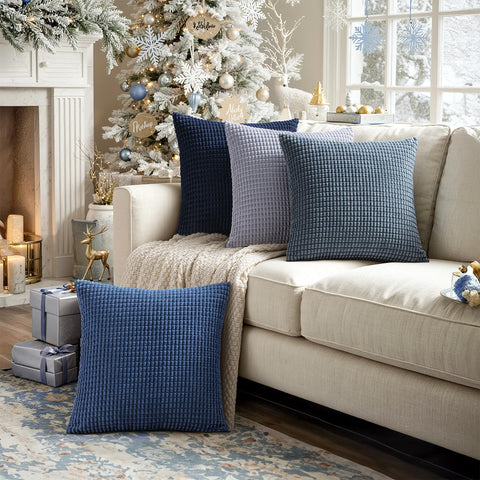 Corduroy texture delivers tactile interest that elevates everyday decor.