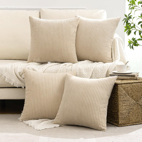 MIULEE corduroy texture closeup shows soft tactile detail for cozy decor