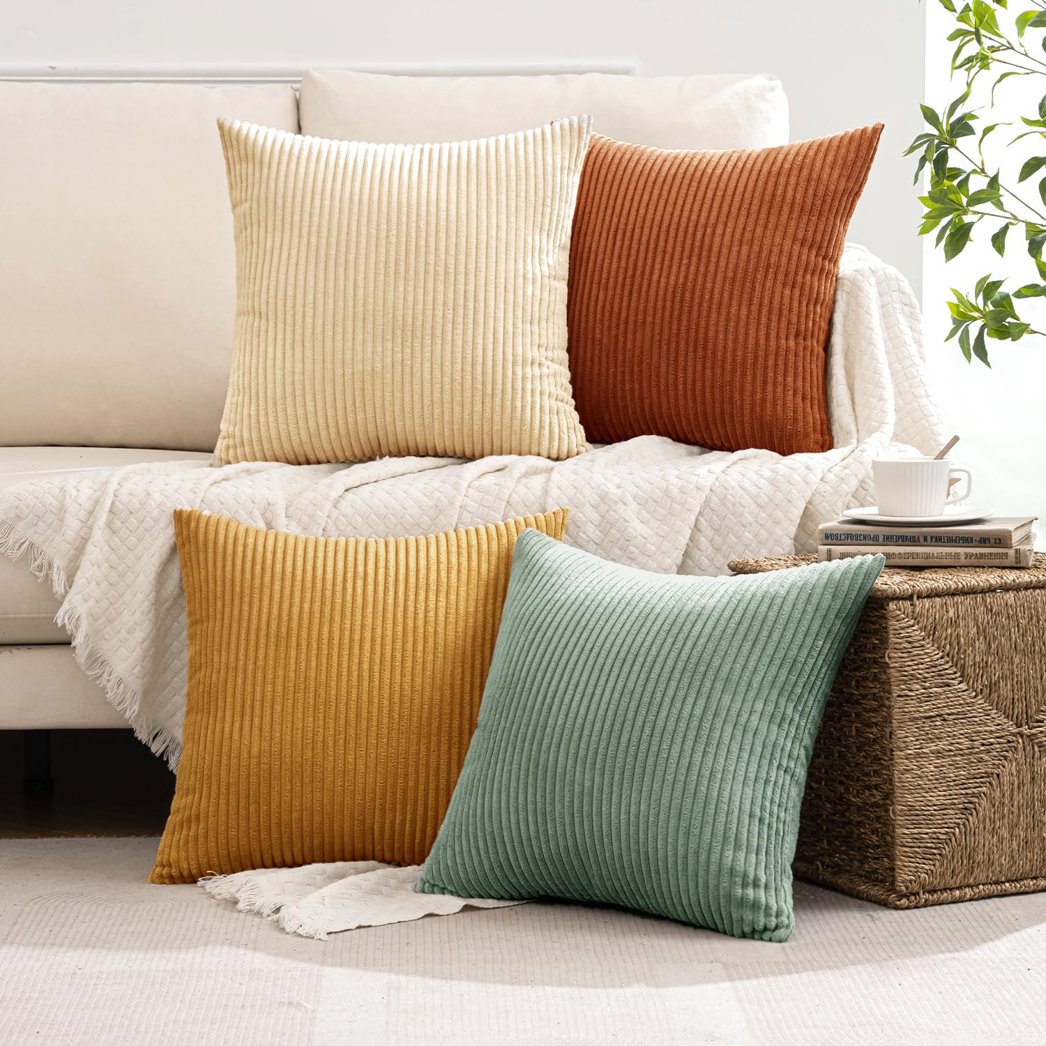 MIULEE pillow covers for reading nook enhance comfort and eclectic charm