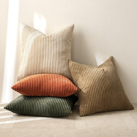 MIULEE corduroy cushion covers add cozy accents to reading nooks.