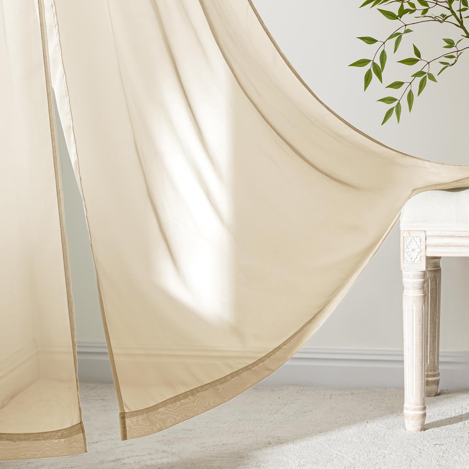 MIULEE sheer panels offer privacy with natural daylight