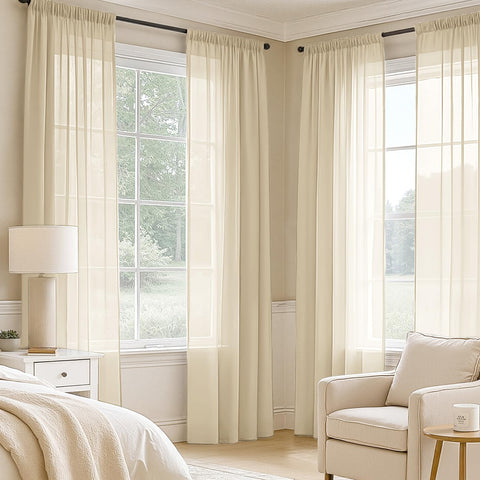MIULEE sheer fabric filters light while preserving privacy