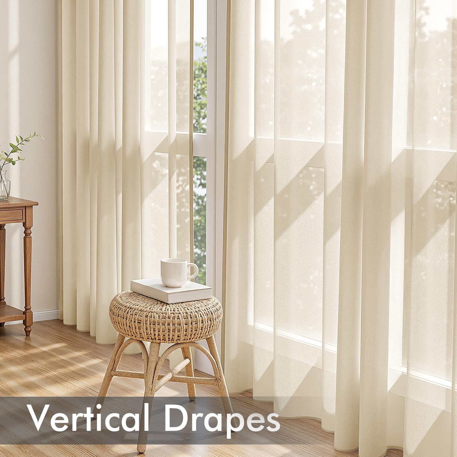 MIULEE curtains draped in living room create inviting ambience