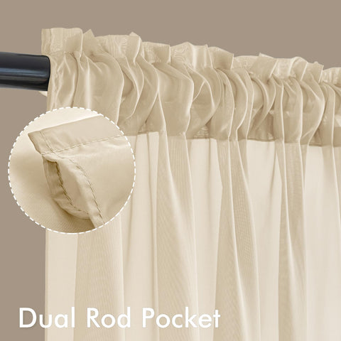 MIULEE rod-pocket curtains install easily on most rods