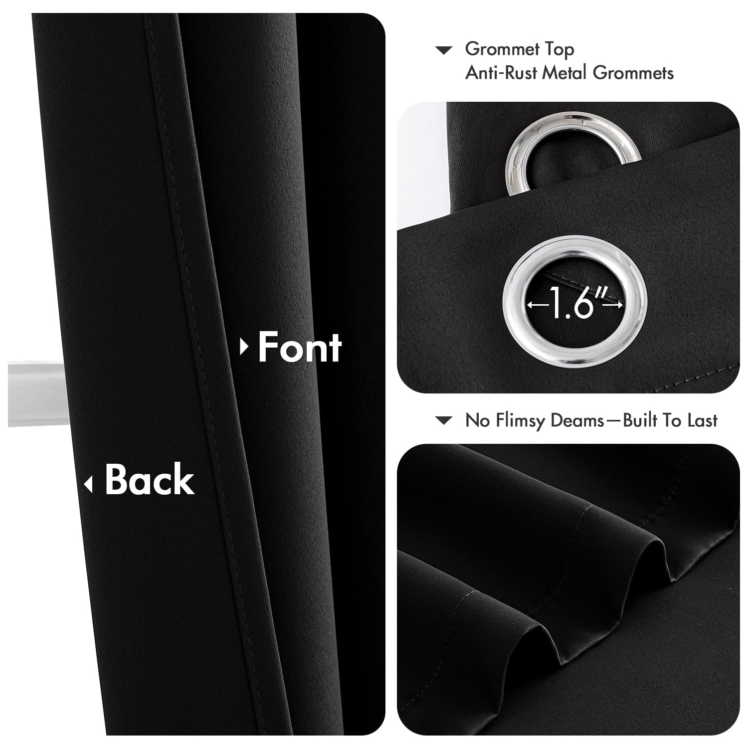 MIULEE 225gsm polyester fabric highlights premium drape and durability