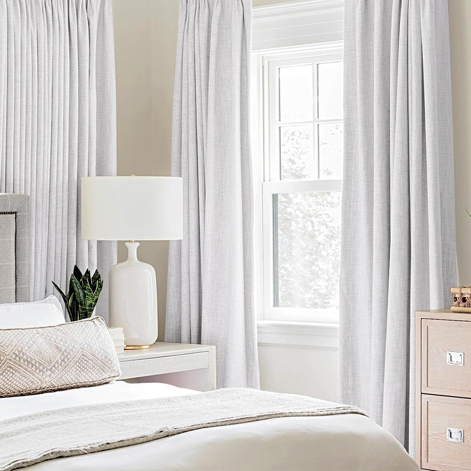MIULEE grommet top curtains ready for easy hanging and smooth operation.