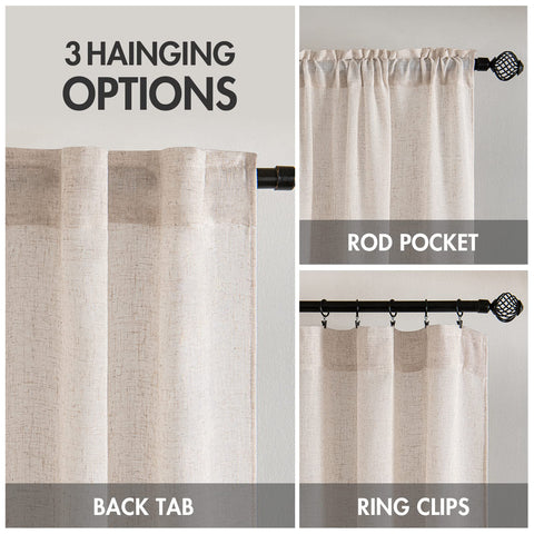 MIULEE curtains provide soft texture suitable for a living room setup.