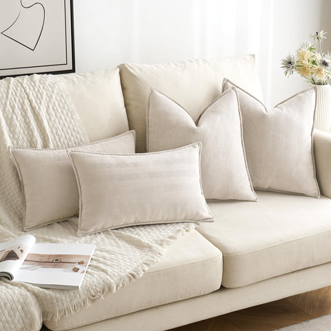 MIULEE decorative cushions adding cozy spring and year-round warmth