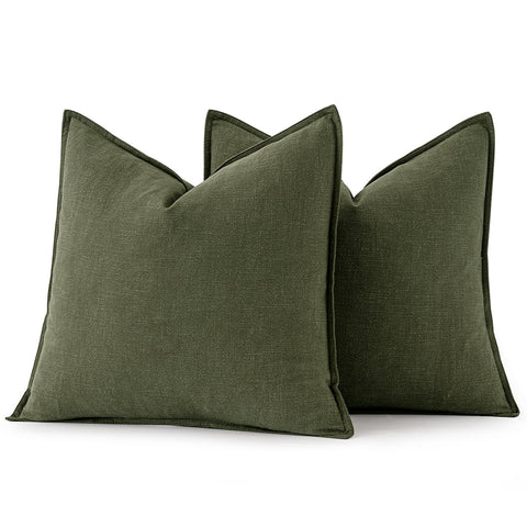 MIULEE bedside decor setup showcasing easy styling with olive-green covers