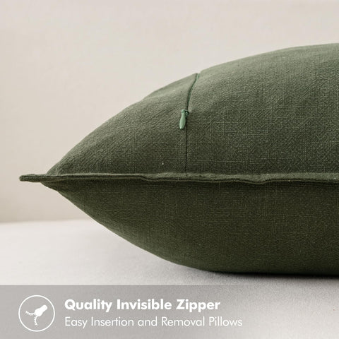 MIULEE euro sham back view with hidden zipper for a clean silhouette and easy use