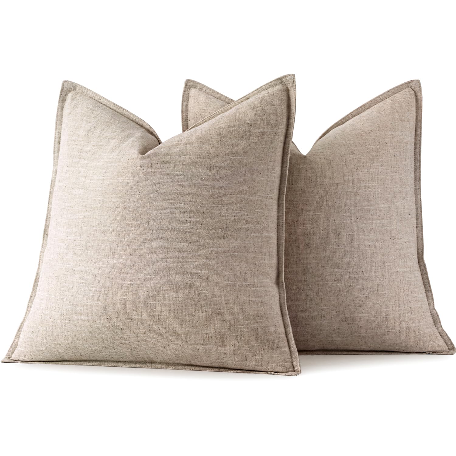 MIULEE linen euro sham shown in bed or couch setting, emphasizing breathable fabric