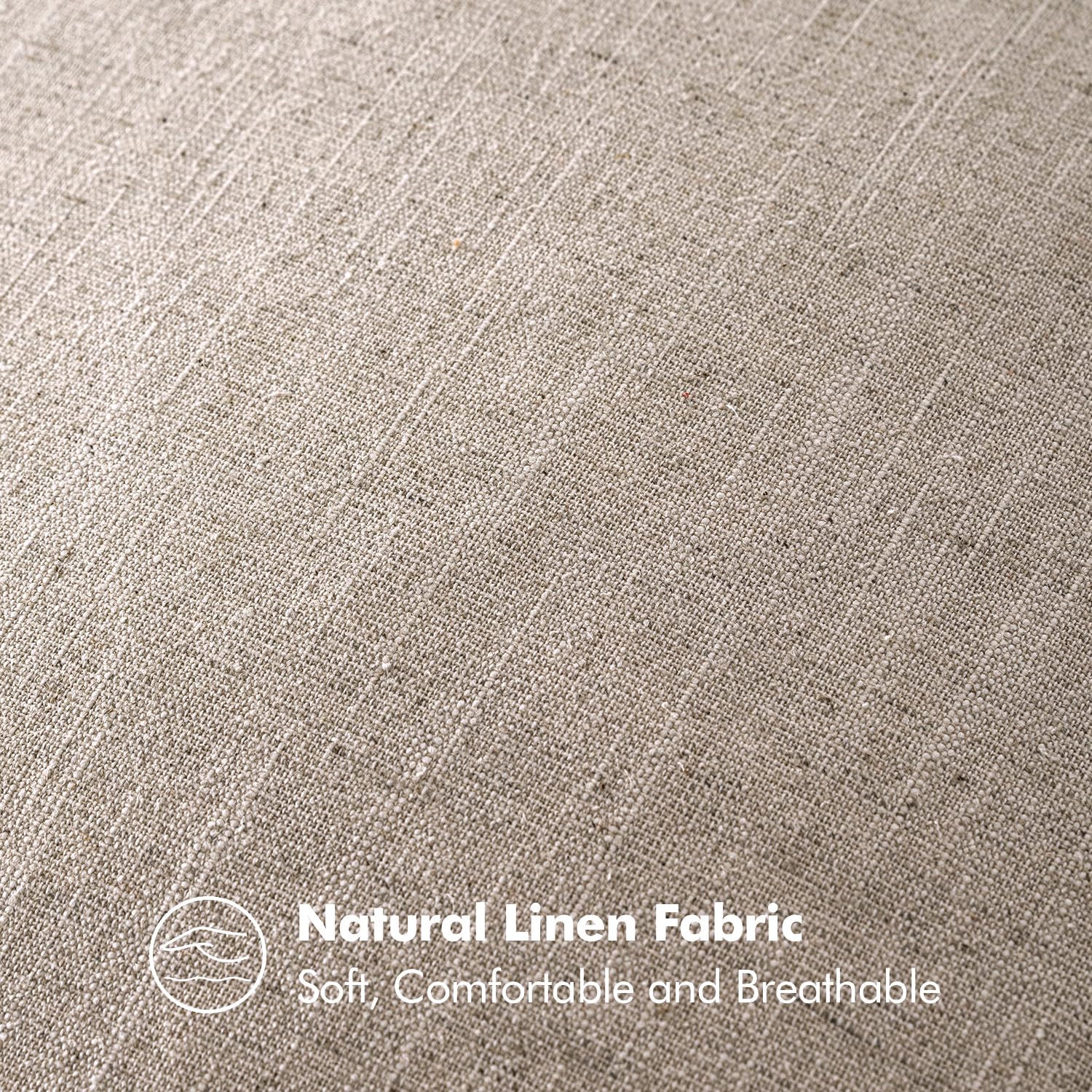 MIULEE euro sham close-up shows soft texture and natural linen finish