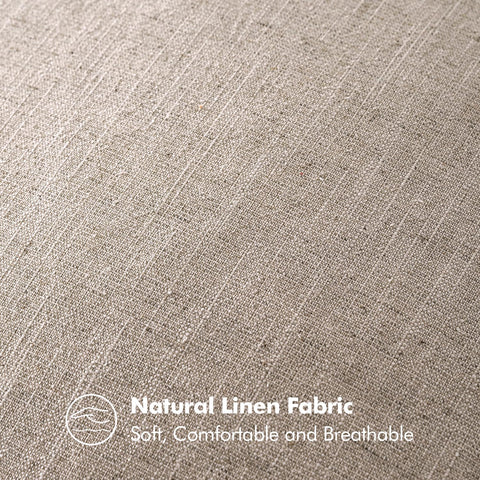 MIULEE euro sham close-up shows soft texture and natural linen finish