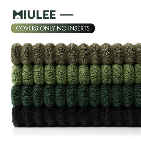 MIULEE emerald decorative pillow cover enriches seating areas.