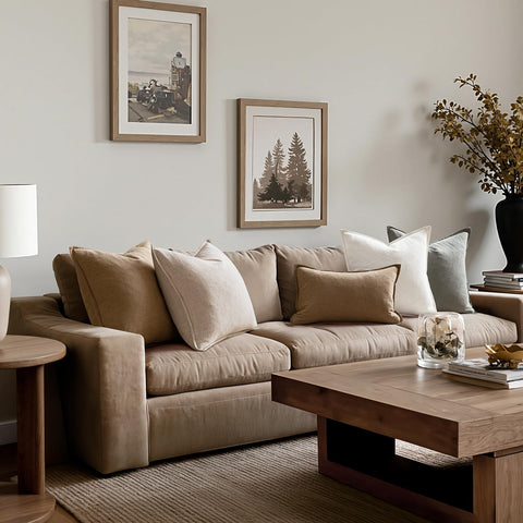 MIULEE decorative pillow cover styled on a couch for versatile decor.