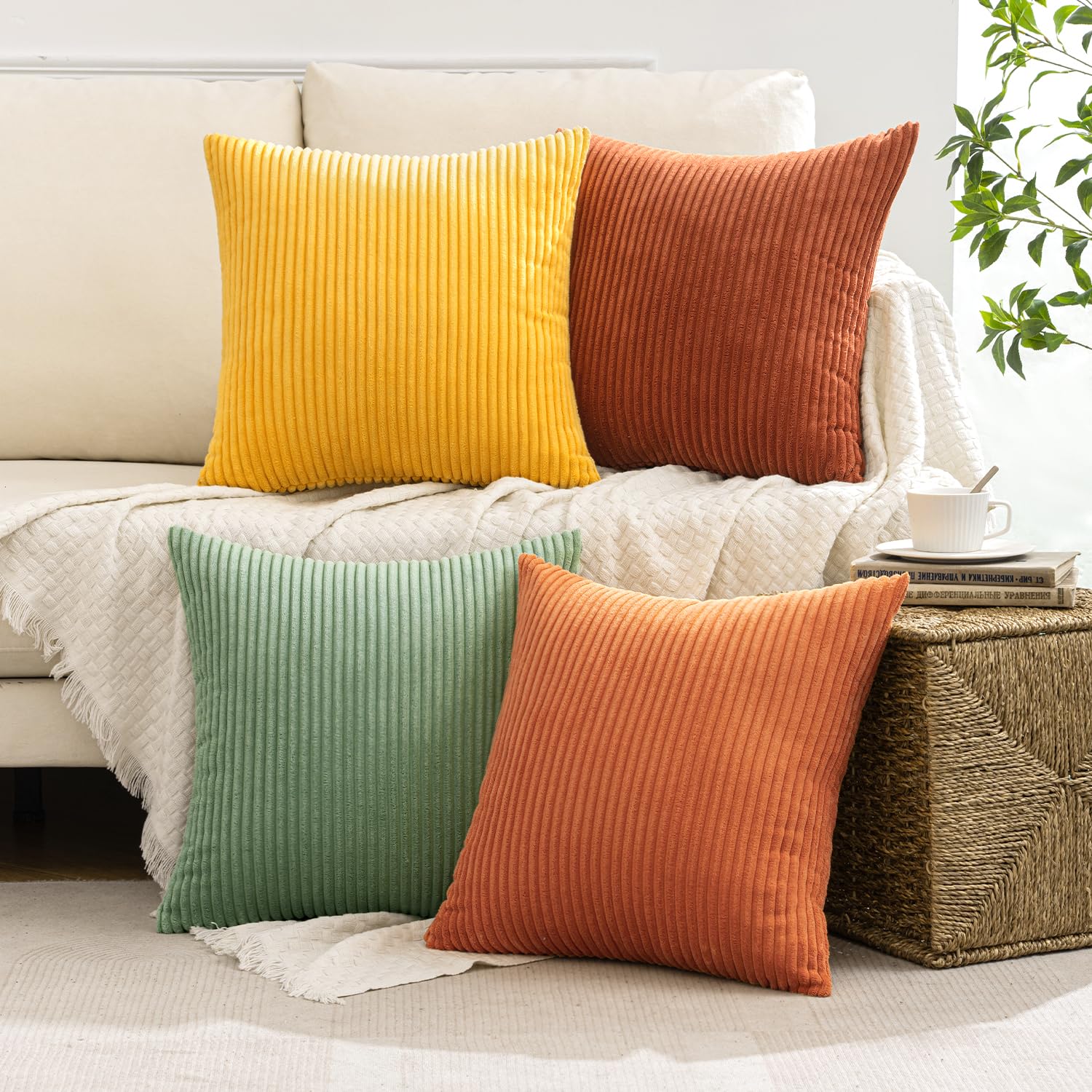 Set of four MIULEE covers for quick color mixing and mood change