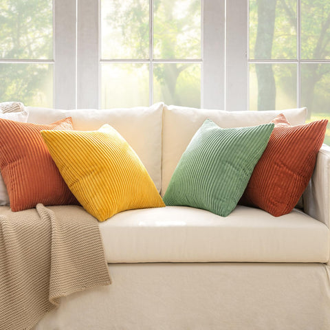Stripe pattern detail on MIULEE pillow covers adds visual interest