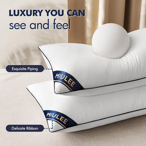 MIULEE down-alternative filling provides lasting softness and shape retention.