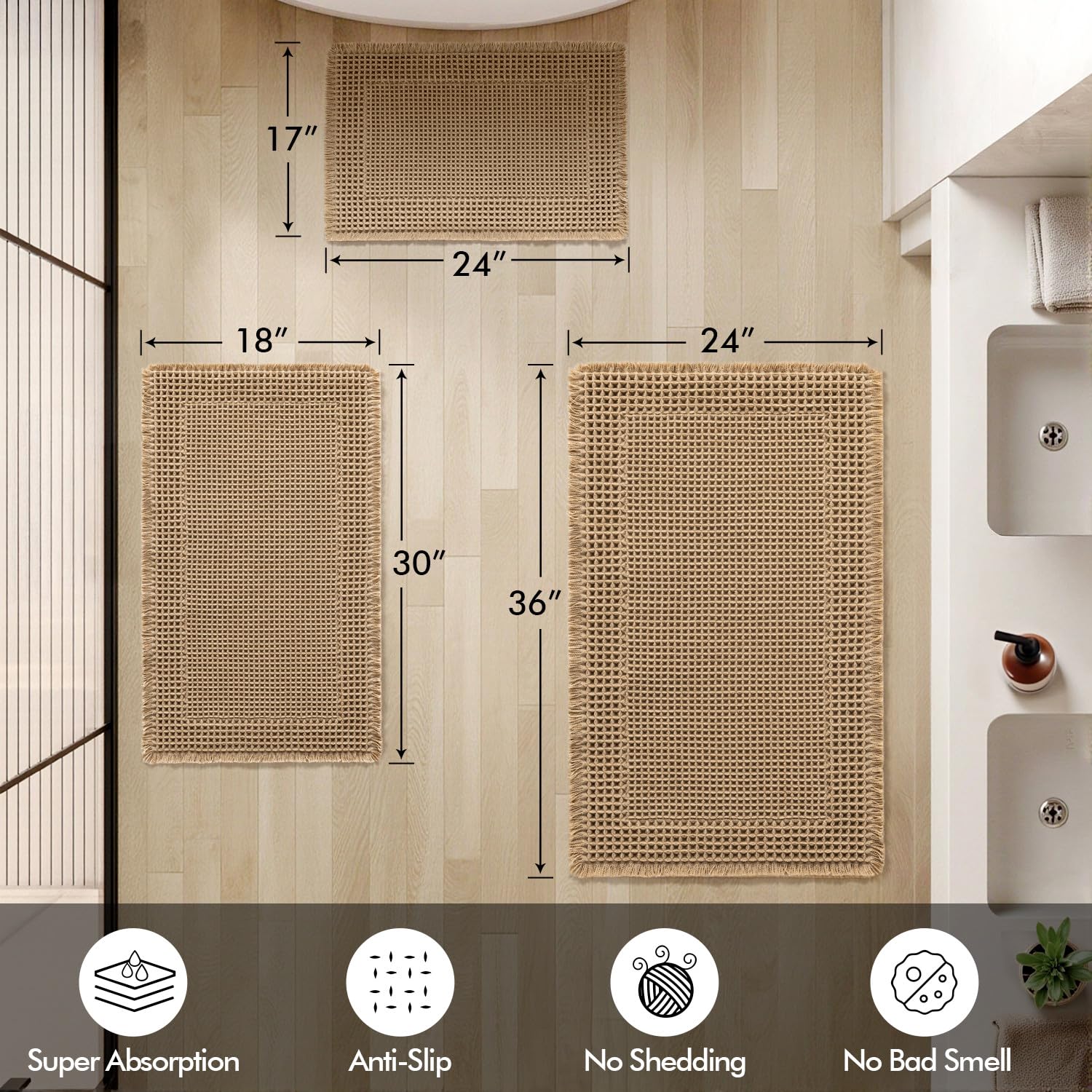 MIULEE durable mats with strong shape retention for long-lasting use