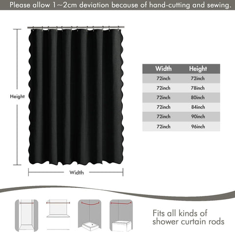 MIULEE durable fabric texture demonstrates heavy-duty shower curtain performance.