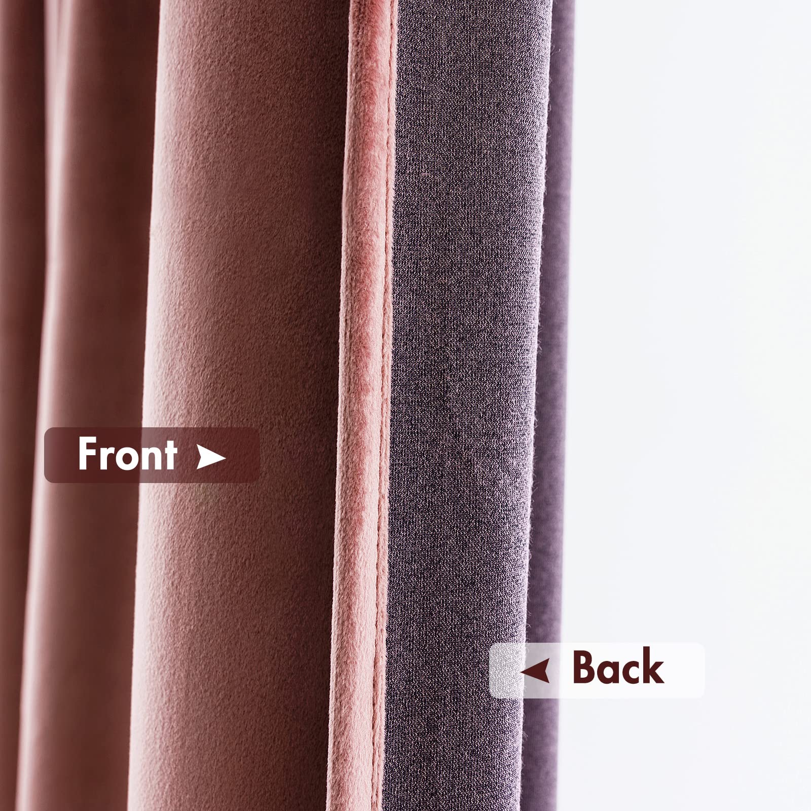 MIULEE dusty rose curtains protect furniture from sun fade