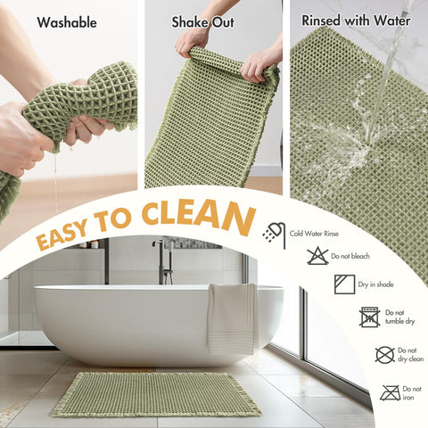 MIULEE easy-care mat: hand wash recommended for best shape.