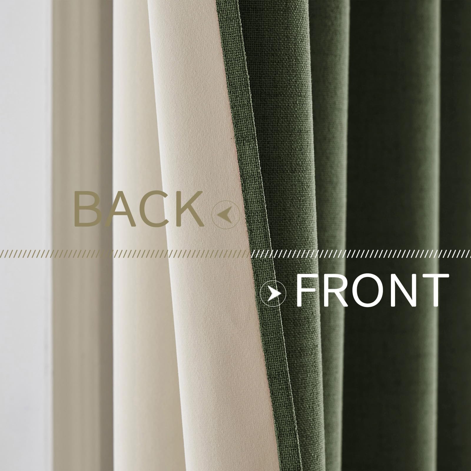 MIULEE easy care curtains ready for ironing or steaming